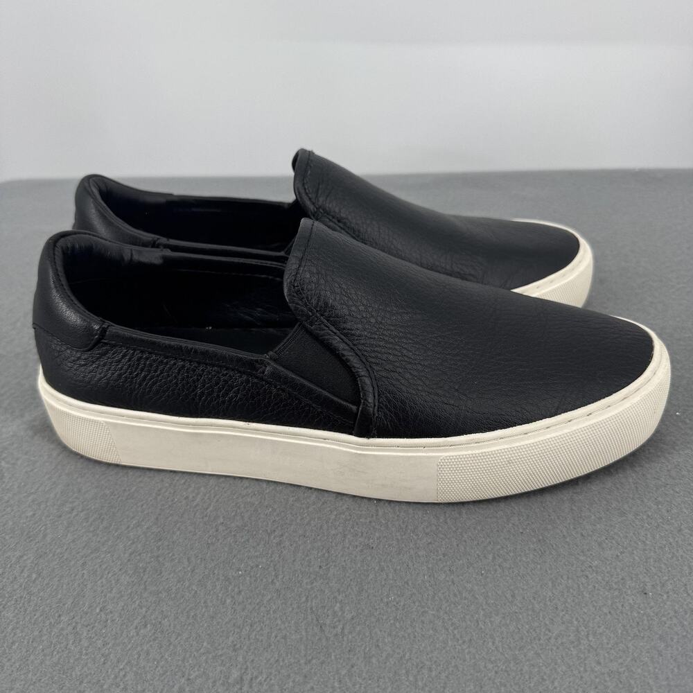 UGG Shoes Womens Size 9 Black Leather Slip On Platform Sneakers 1105712